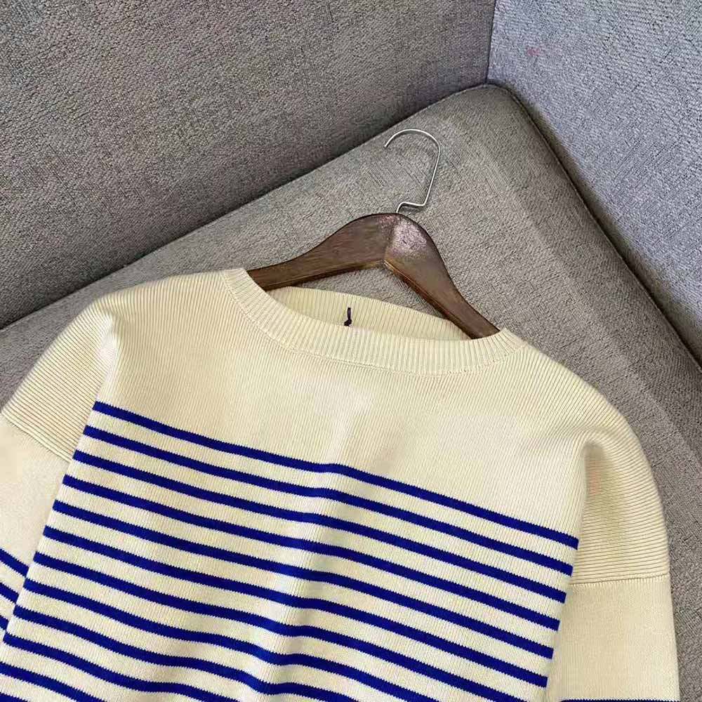 Celine Women Boxy Mariniere Sweater in Striped Cotton - image 5