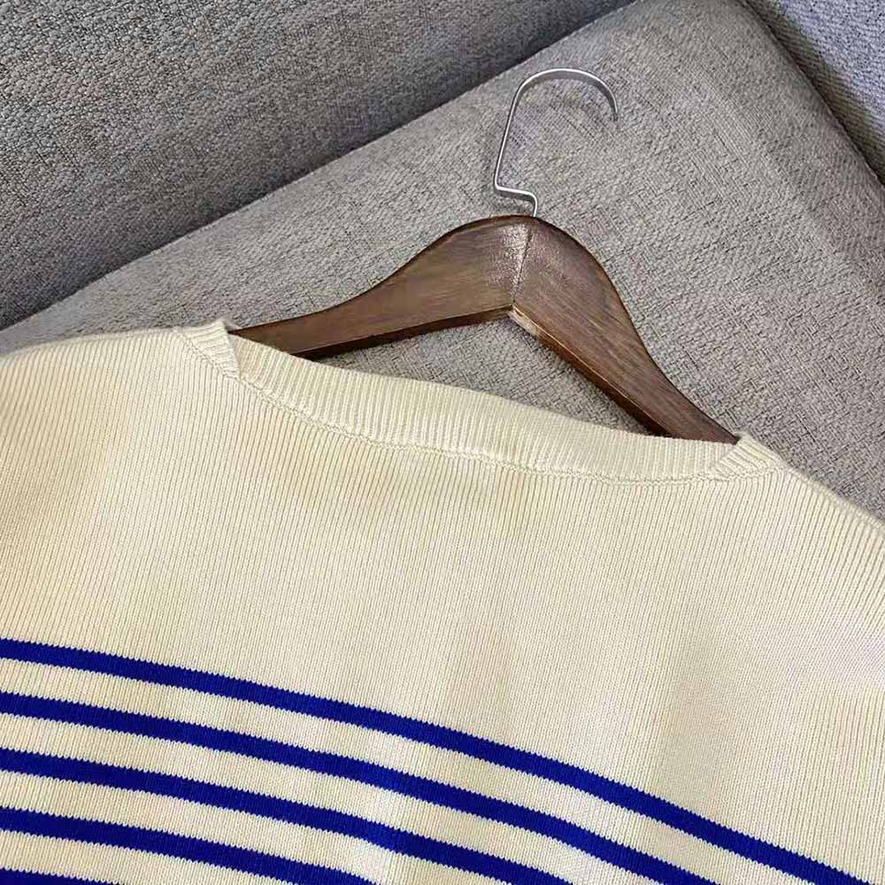 Celine Women Boxy Mariniere Sweater in Striped Cotton - image 6