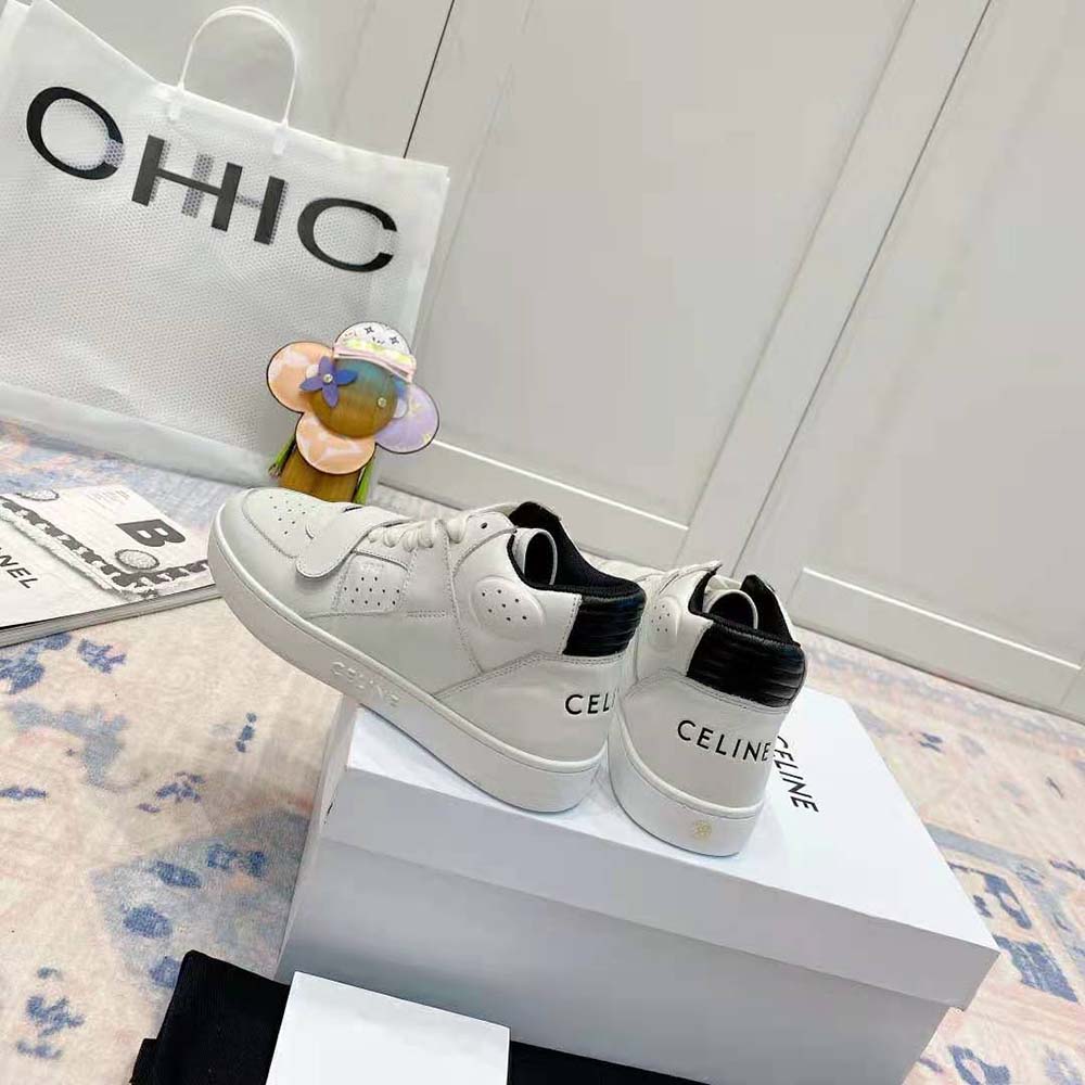Celine Women CT-02 Mid Sneaker with Scratch in Calfskin-Black - image 7