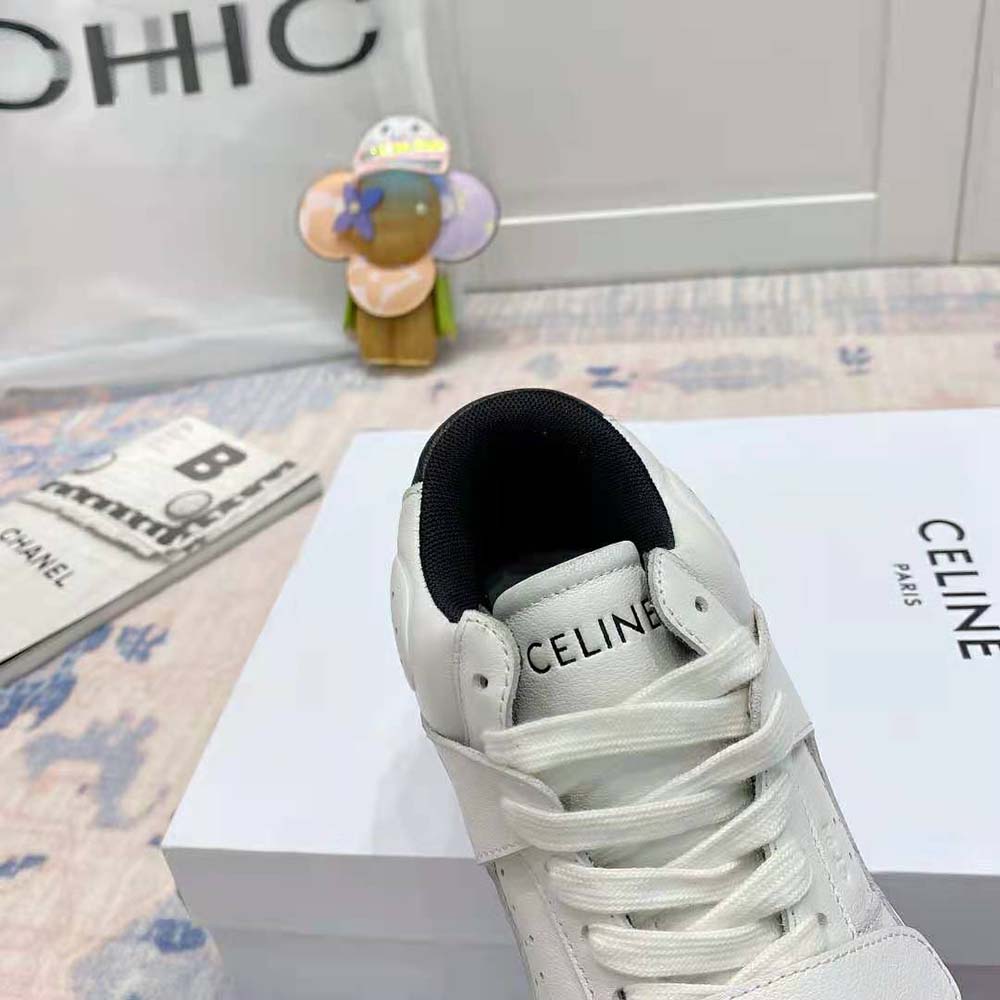 Celine Women CT-02 Mid Sneaker with Scratch in Calfskin-Black - image 9