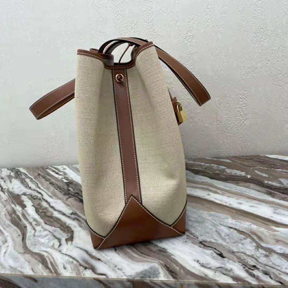 Celine Women Cabas Marin in Textile and Calfskin - image 4