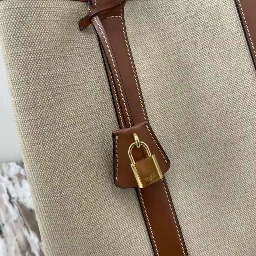 Celine Women Cabas Marin in Textile and Calfskin - image 5
