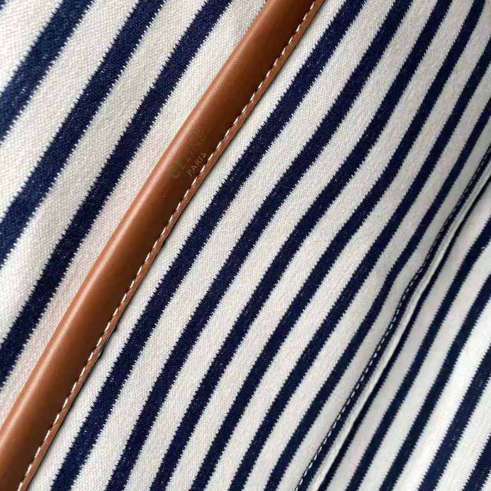 Celine Women Large Cabas Thais in Striped Textile - image 8
