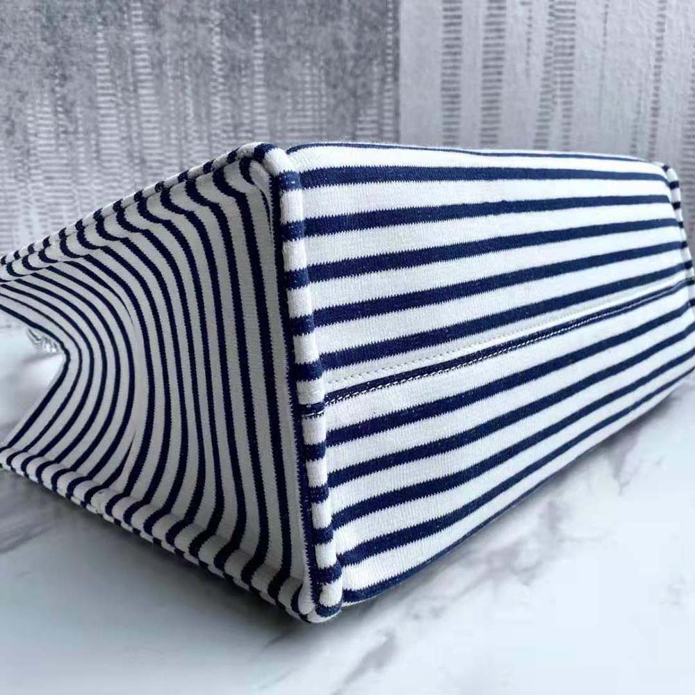 Celine Women Large Cabas Thais in Striped Textile - image 7
