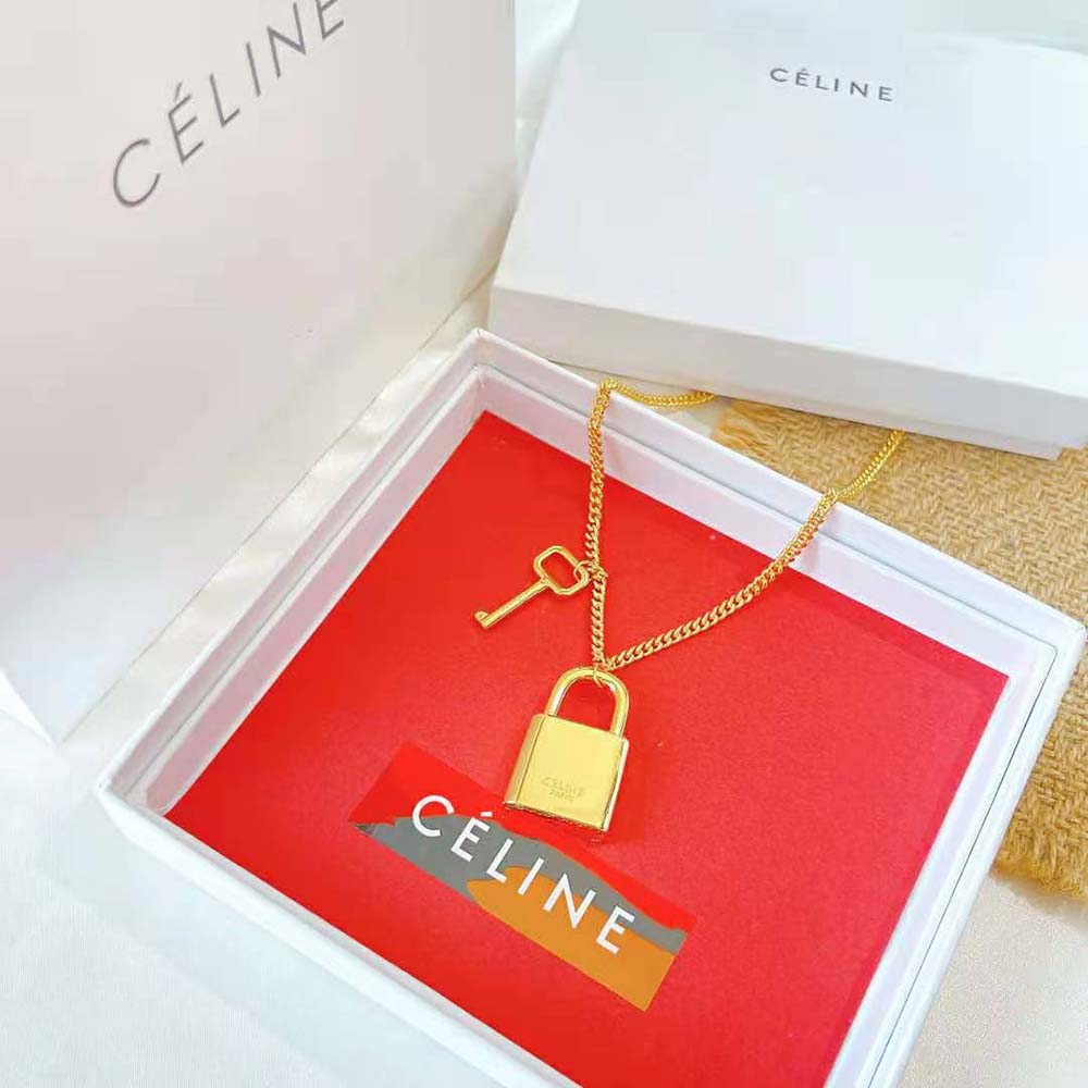 Celine Women Le 16 Necklace in Brass with Gold Finish - image 6