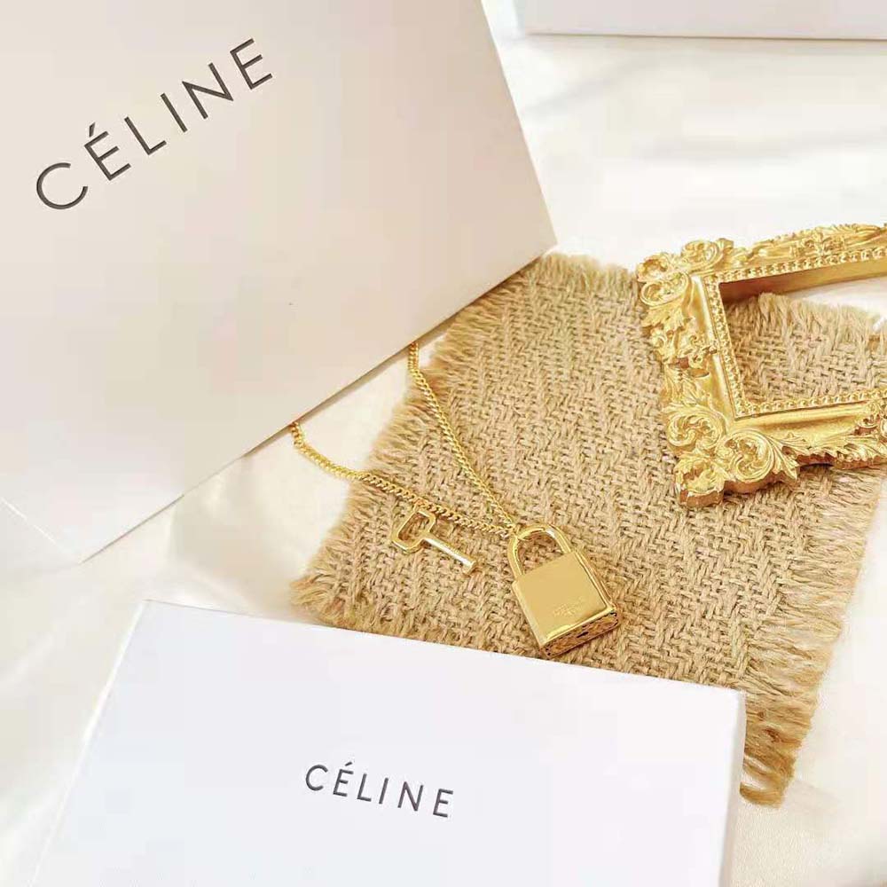 Celine Women Le 16 Necklace in Brass with Gold Finish - image 5