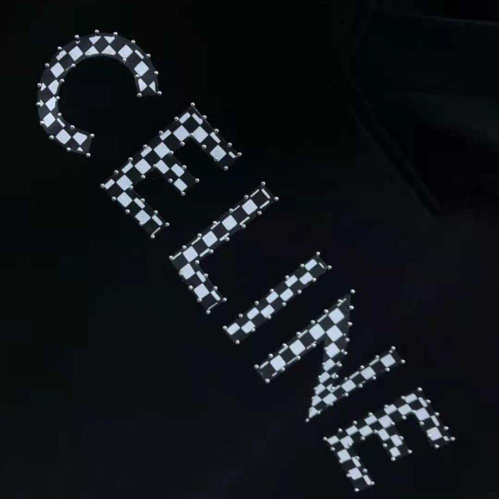 Celine Men Loose Sweatshirt in Cotton Fleece with Studs-Black - image 8