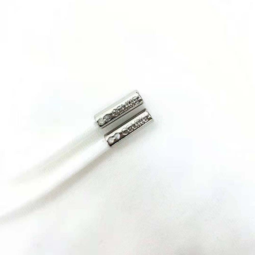 Celine Men Loose Sweatshirt in Cotton Fleece with Studs-White - image 7