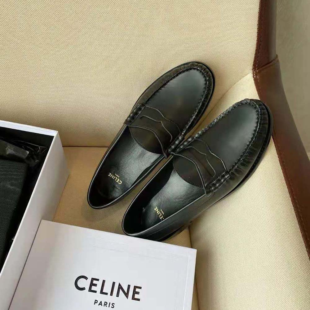 Celine Women Luco Loafer in Polished Calfskin-Black - image 4
