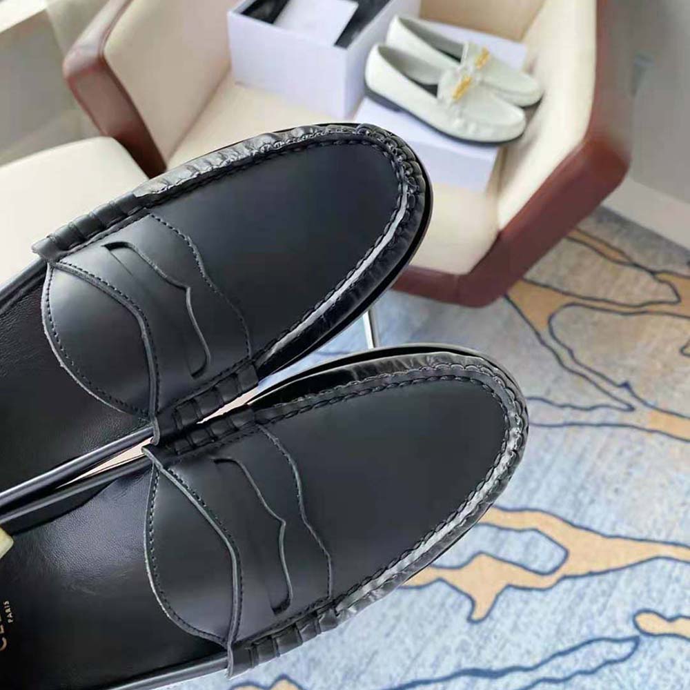 Celine Women Luco Loafer in Polished Calfskin-Black - image 7