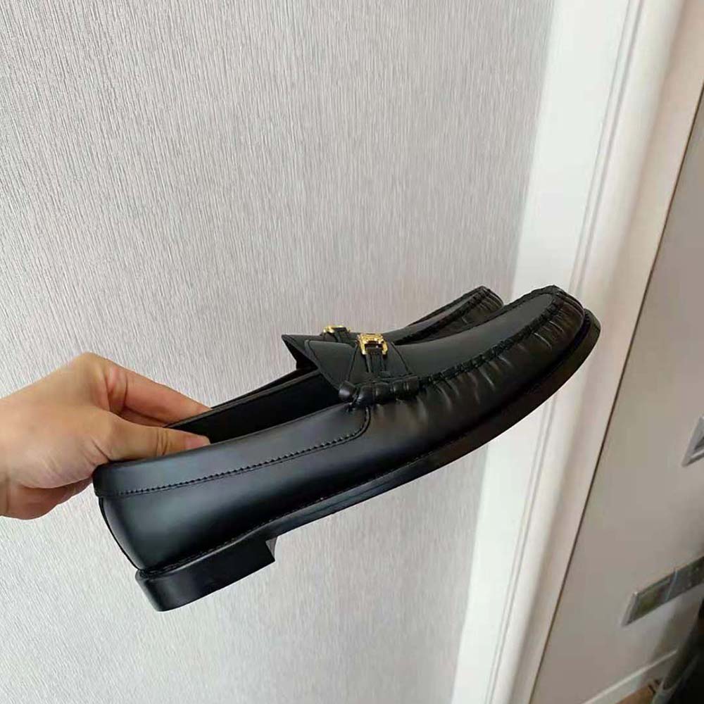 Celine Women Luco Triomphe Loafer in Polished Calfskin-Black - image 7