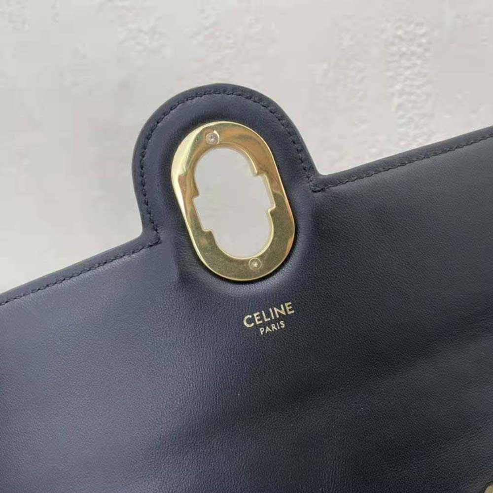 Celine Women Medium Chain Sulky Bag in Quilted Lambskin-Black - image 8