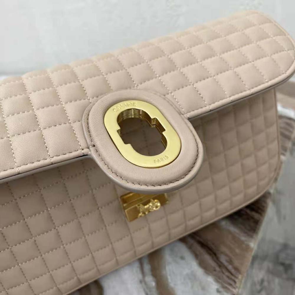 Celine Women Medium Chain Sulky Bag in Quilted Lambskin-Sandy - image 6