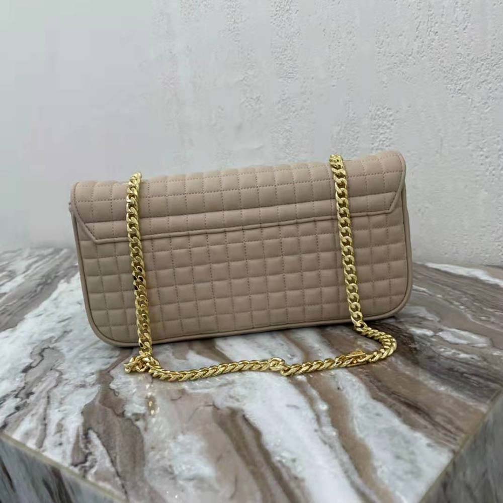 Celine Women Medium Chain Sulky Bag in Quilted Lambskin-Sandy - image 4