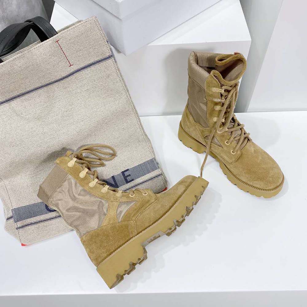 Celine Women Outdoor Lace up Boot in Suede Calfskin and Nylon - image 5