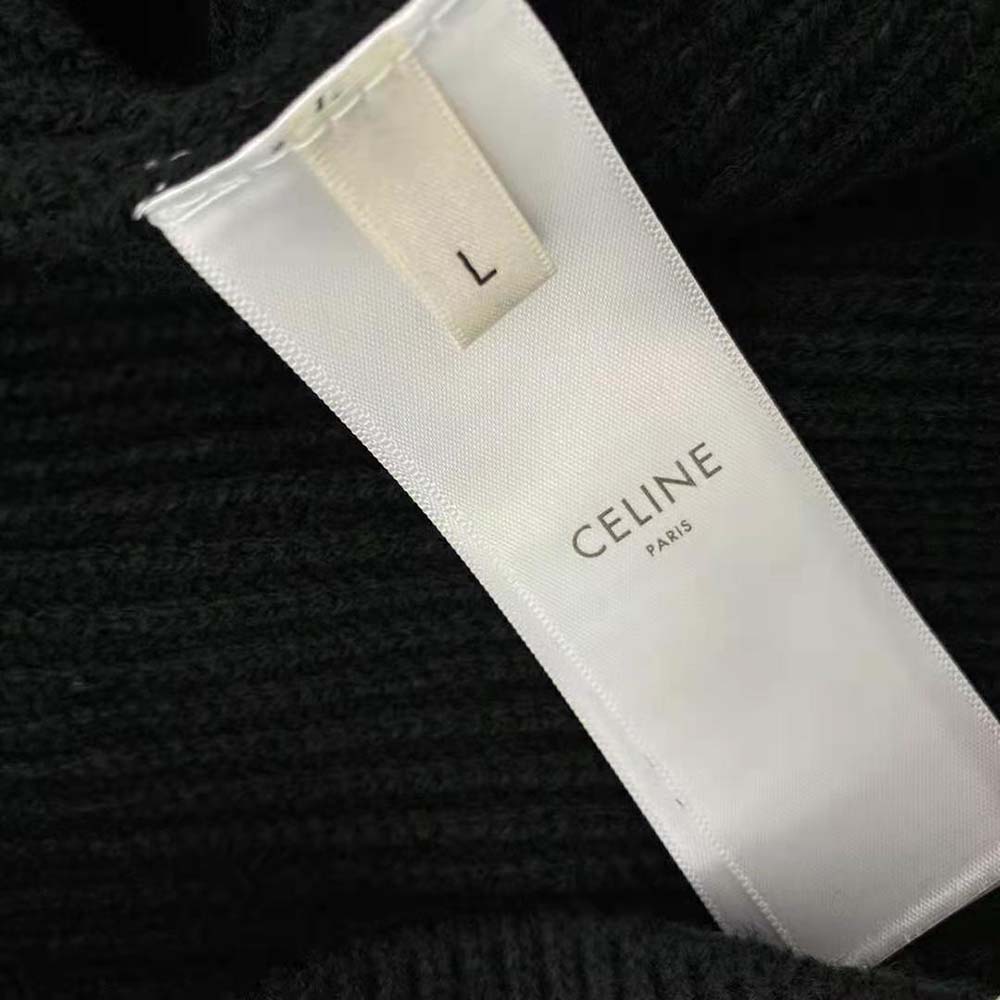 Celine Women Oversized Celine Sweater in Wool-Black - image 7