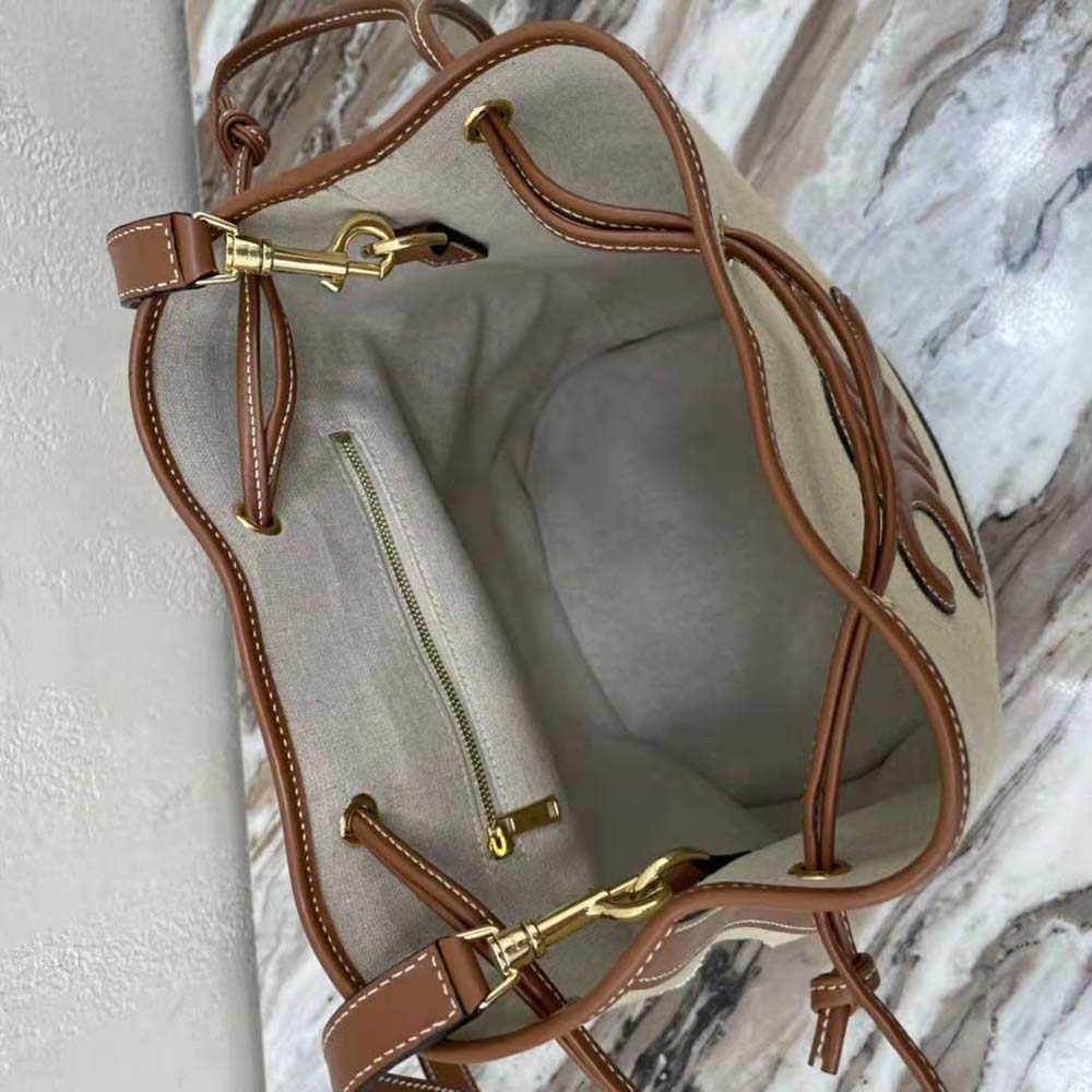Celine Women Seau Marin in Textile and Calfskin - image 8