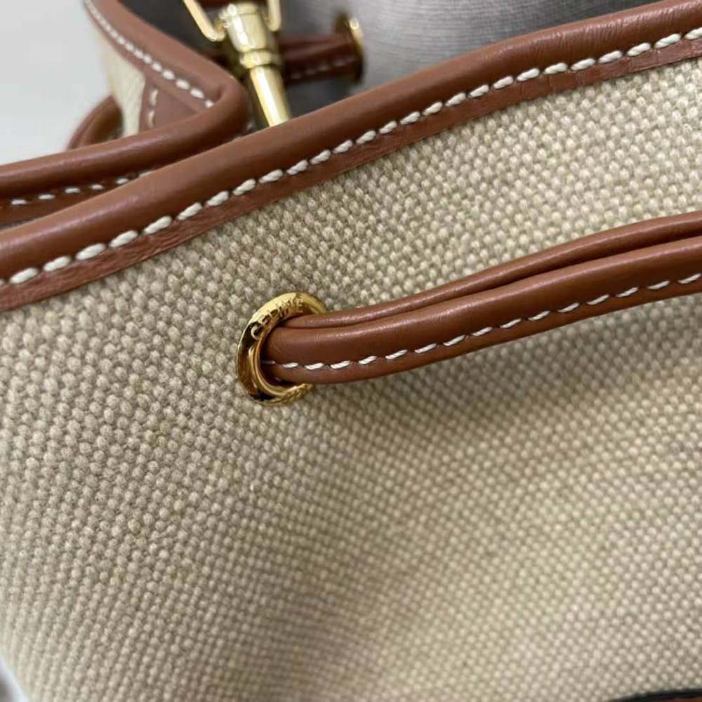 Celine Women Seau Marin in Textile and Calfskin - image 7