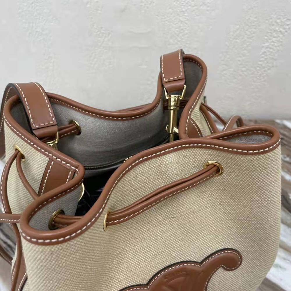 Celine Women Seau Marin in Textile and Calfskin - image 6