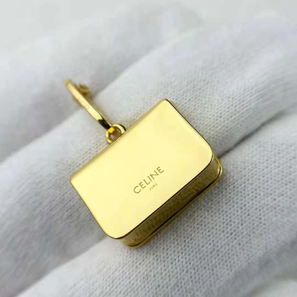 Celine Women Separables Triomphe Bag Pendant in Brass with Gold Finish - image 5
