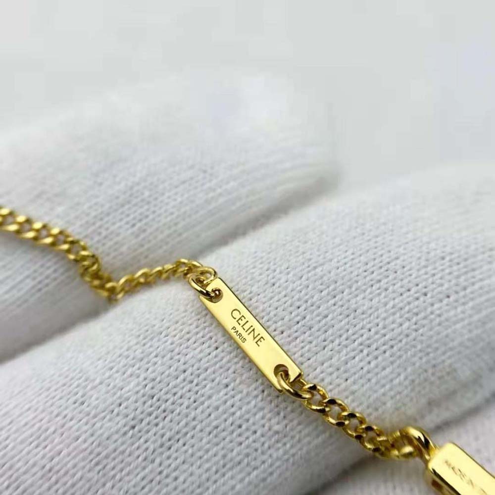 Celine Women Separables Triomphe Bag Pendant in Brass with Gold Finish - image 8