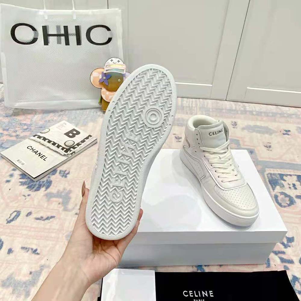 Celine Women Z Trainer CT-01 High Top Sneaker in Calfskin-White - image 8