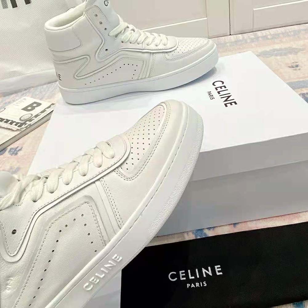 Celine Women Z Trainer CT-01 High Top Sneaker in Calfskin-White - image 10