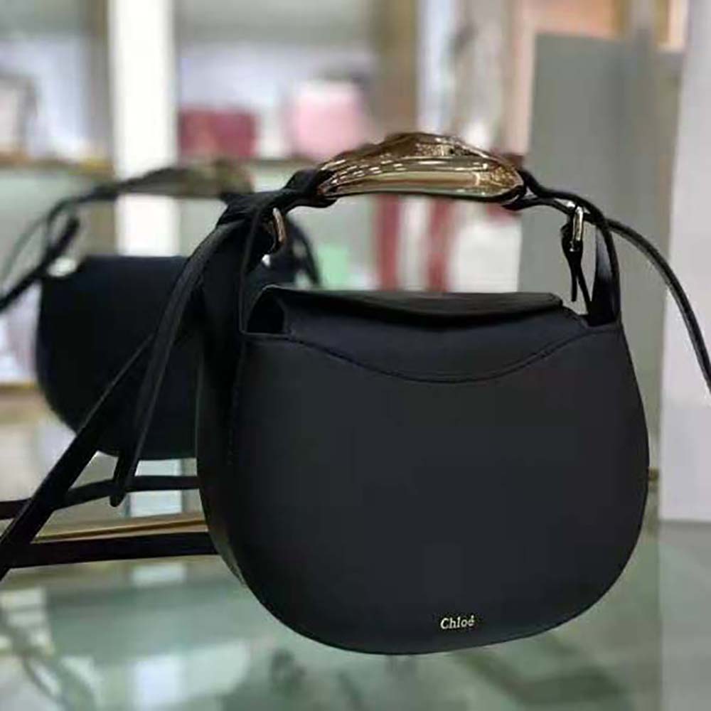 Chloe Women Kiss Small Purse in Small Grain Calfskin-Black - image 5