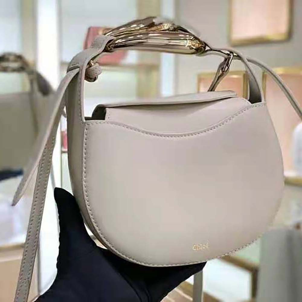 Chloe Women Kiss Small Purse in Small Grain Calfskin-White - image 5
