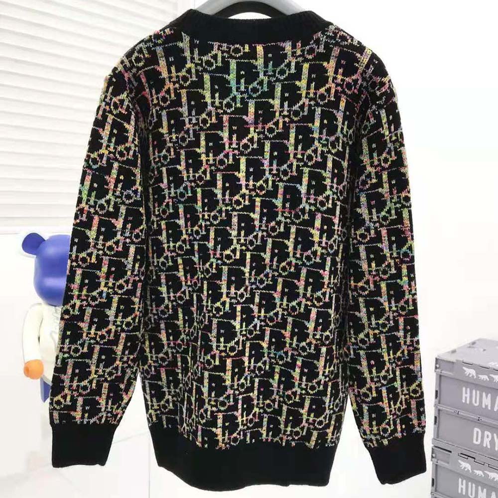 Dior Men Oblique Sweater Black Wool Jacquard - image 4