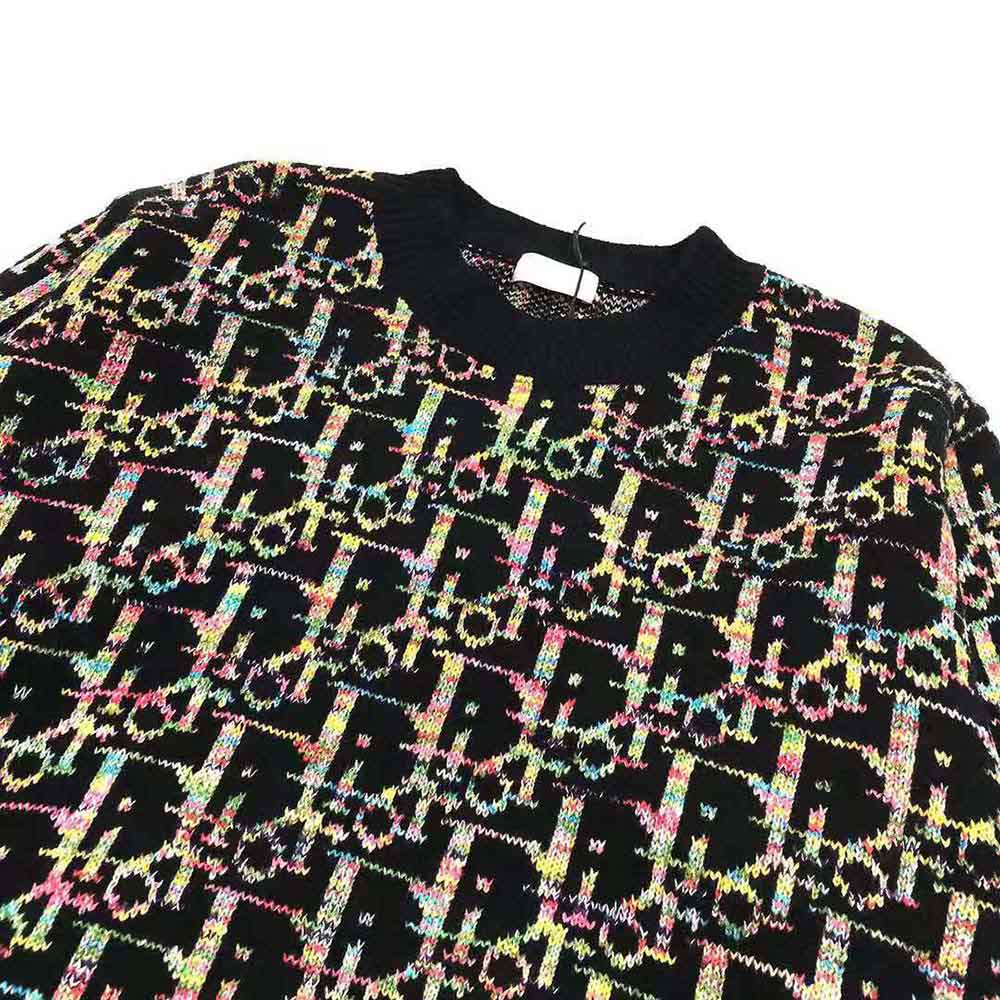 Dior Men Oblique Sweater Black Wool Jacquard - image 5