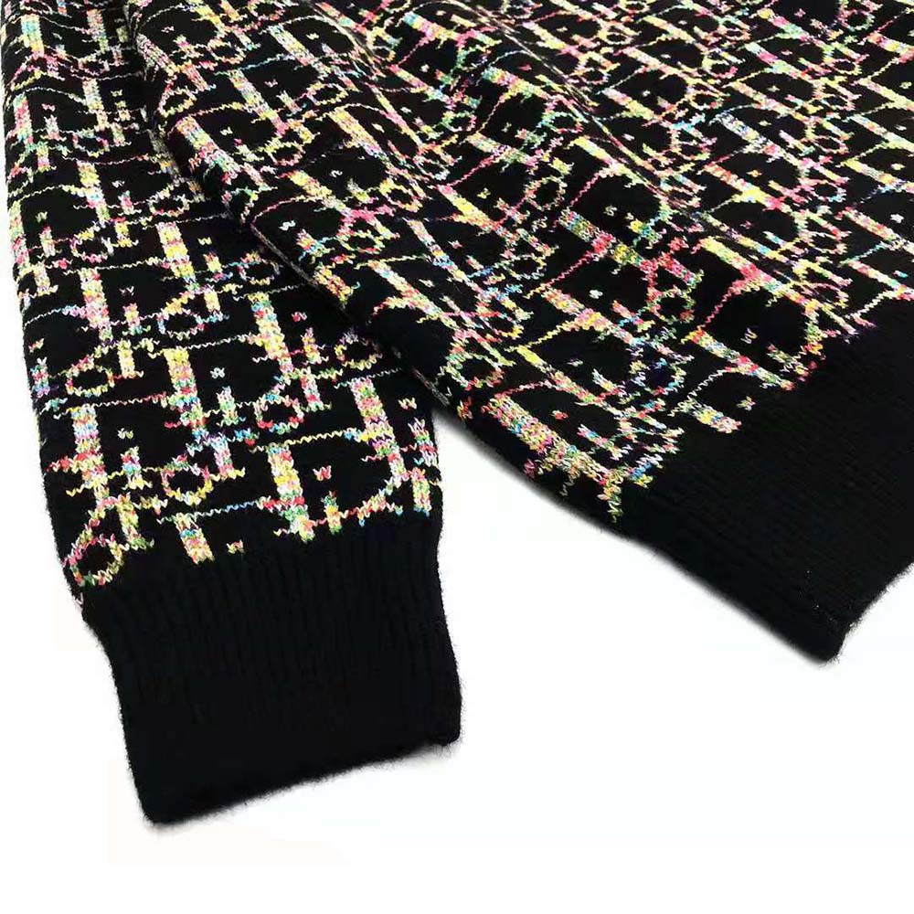 Dior Men Oblique Sweater Black Wool Jacquard - image 8