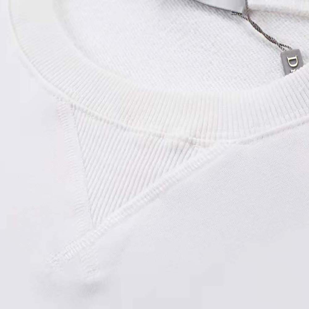 Dior Men Oversized Dior and Kenny Scharf Sweatshirt White Cotton Fleece - image 9