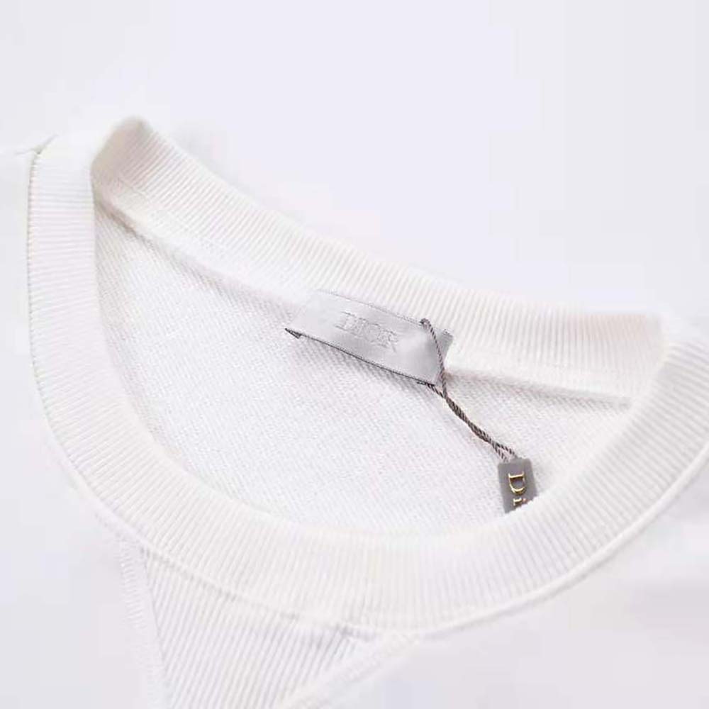 Dior Men Oversized Dior and Kenny Scharf Sweatshirt White Cotton Fleece - image 4