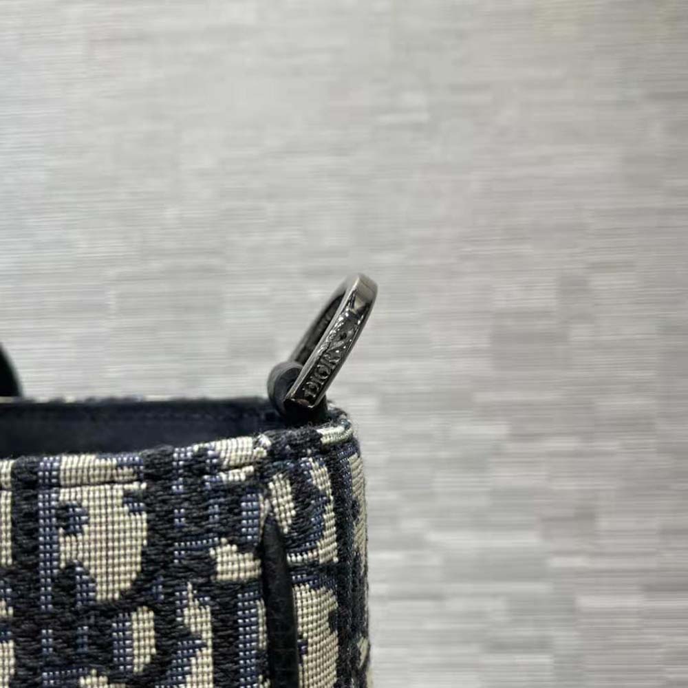 Dior Men Saddle Tote Bag with Shoulder Strap Beige and Black Dior Oblique Jacquard - image 10
