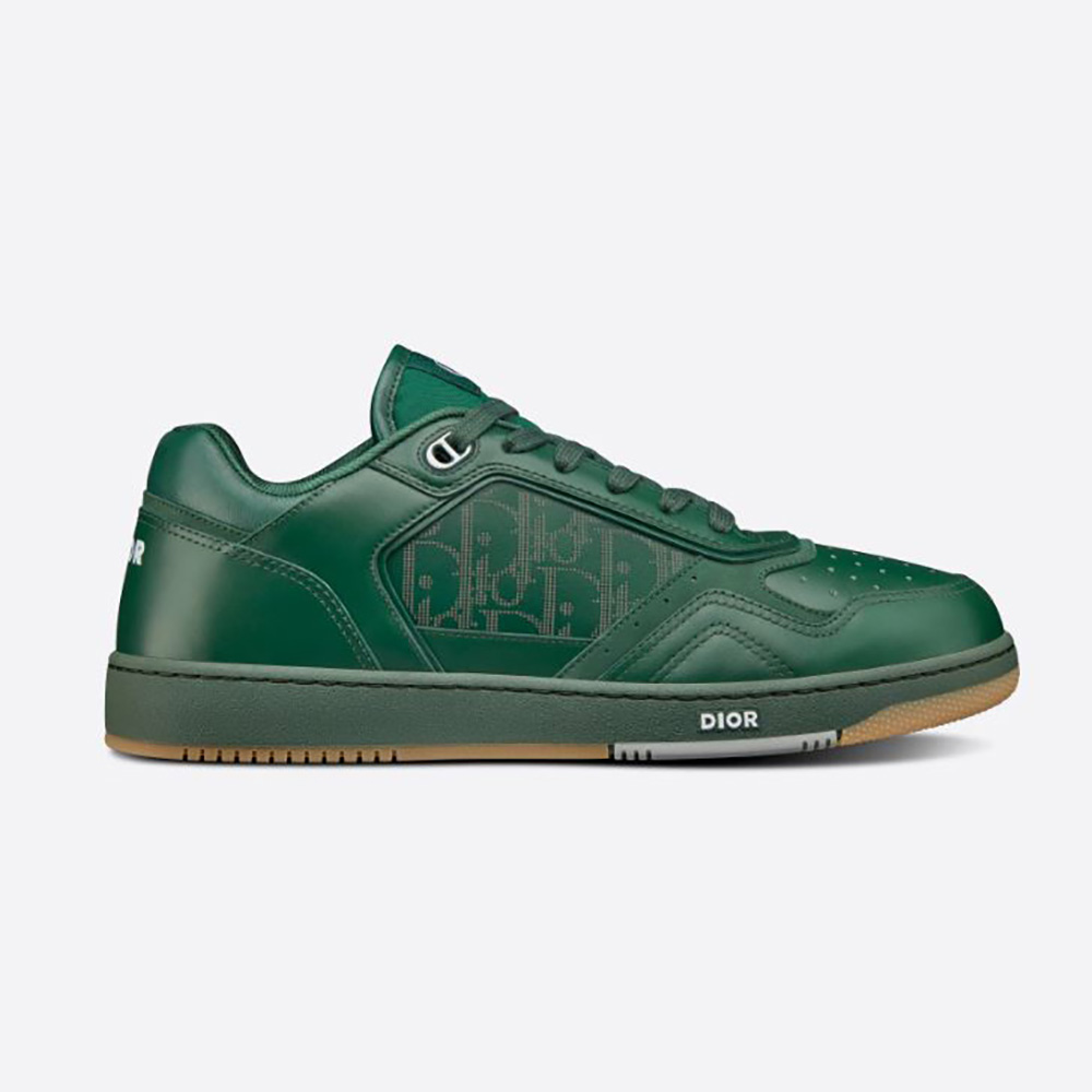 Side profile of Dior Men World Tour B27 Low-Top Sneaker-Green