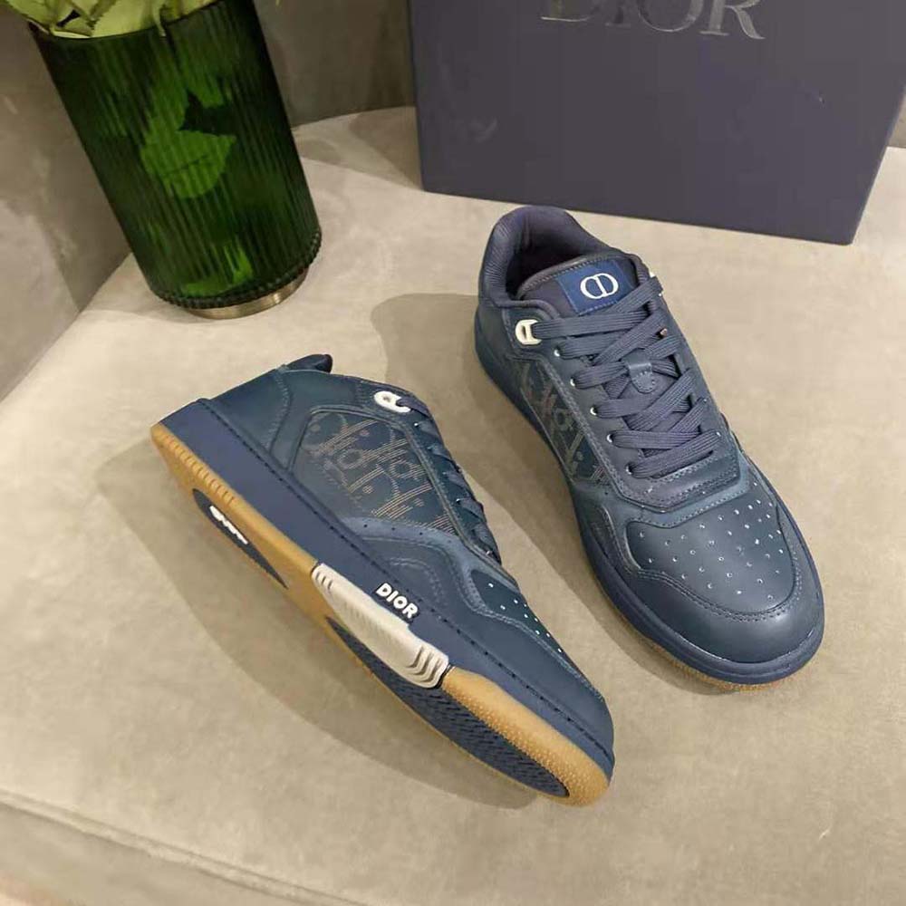 Dior Men World Tour B27 Low-Top Sneaker-Navy Blue - image 8