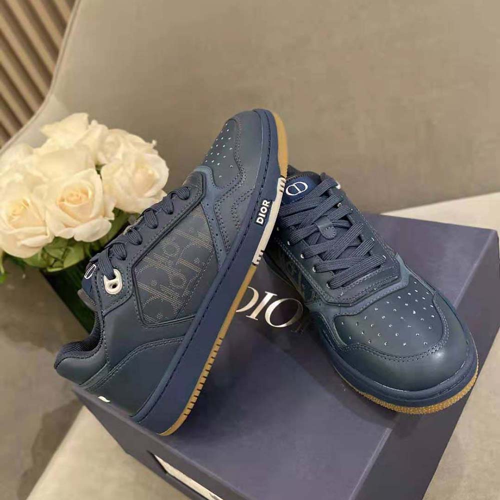 Dior Men World Tour B27 Low-Top Sneaker-Navy Blue - image 7