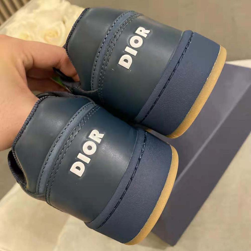 Dior Men World Tour B27 Low-Top Sneaker-Navy Blue - image 9