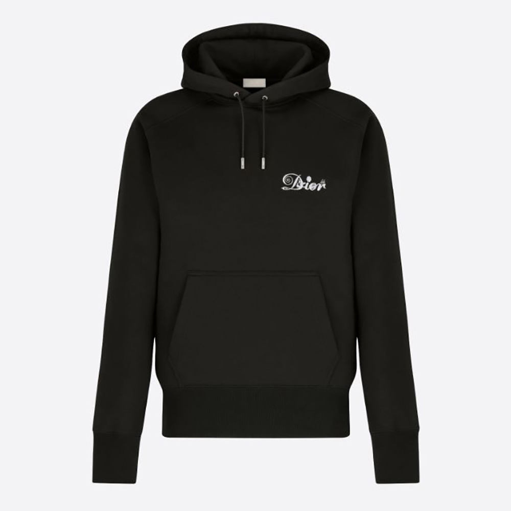 Front view of Dior Women and Kenny Scharf Hooded Sweatshirt in black