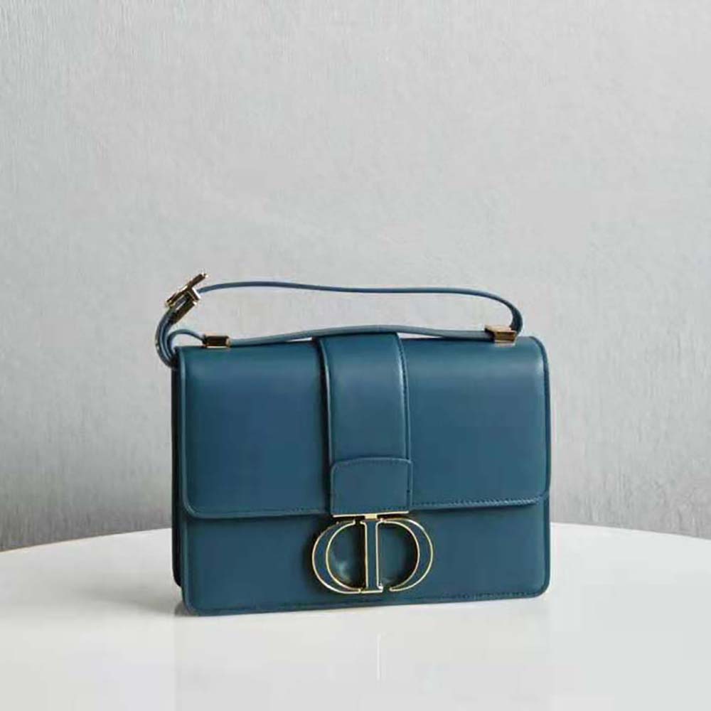 Close-up of silver-tone ‘CD’ hardware on Dior Women 30 Montaigne Bag