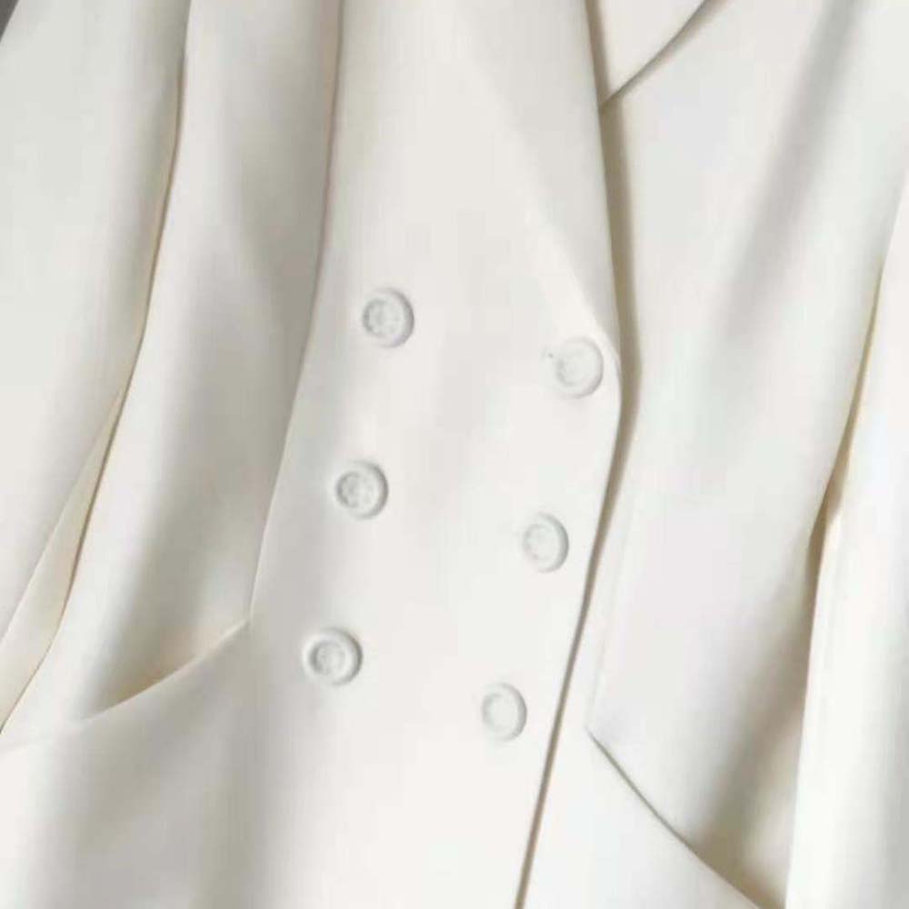 Dior Women 30 Montaigne Bar Jacket White Double-Breasted Wool and Silk - image 6