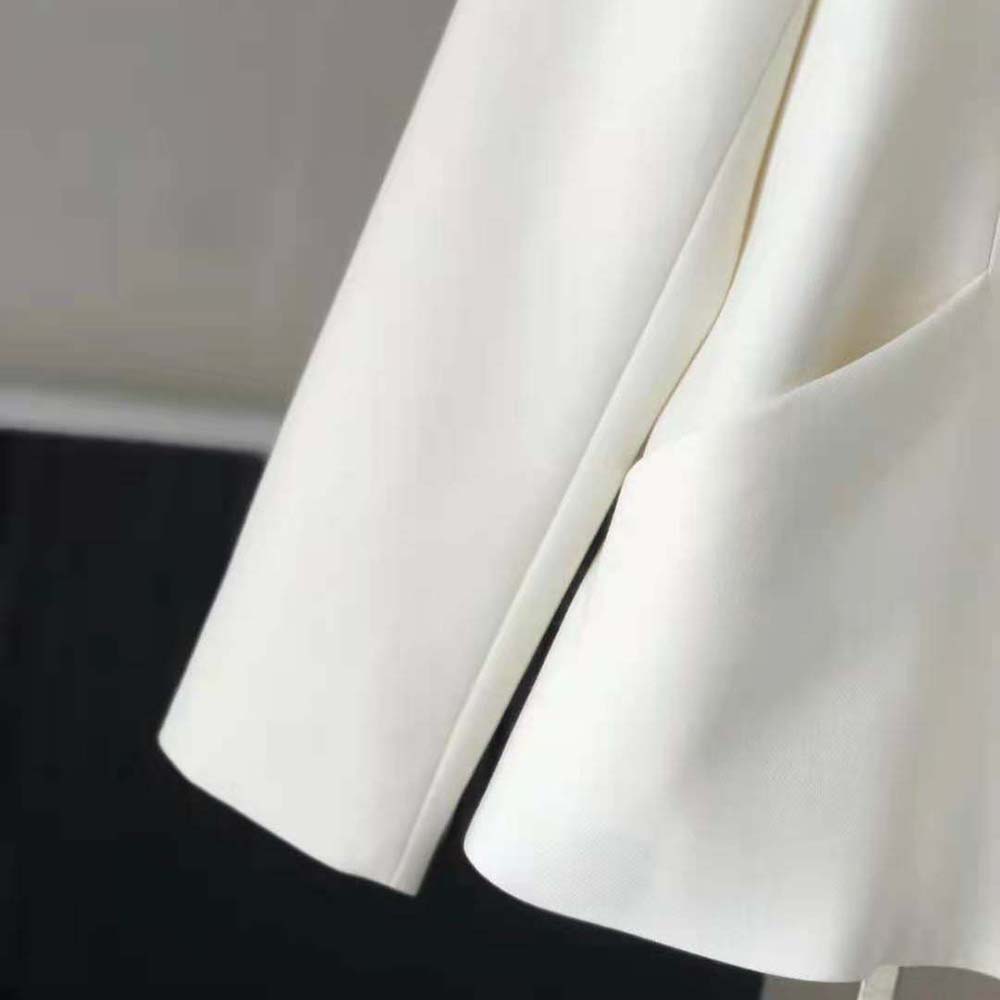 Dior Women 30 Montaigne Bar Jacket White Double-Breasted Wool and Silk - image 7