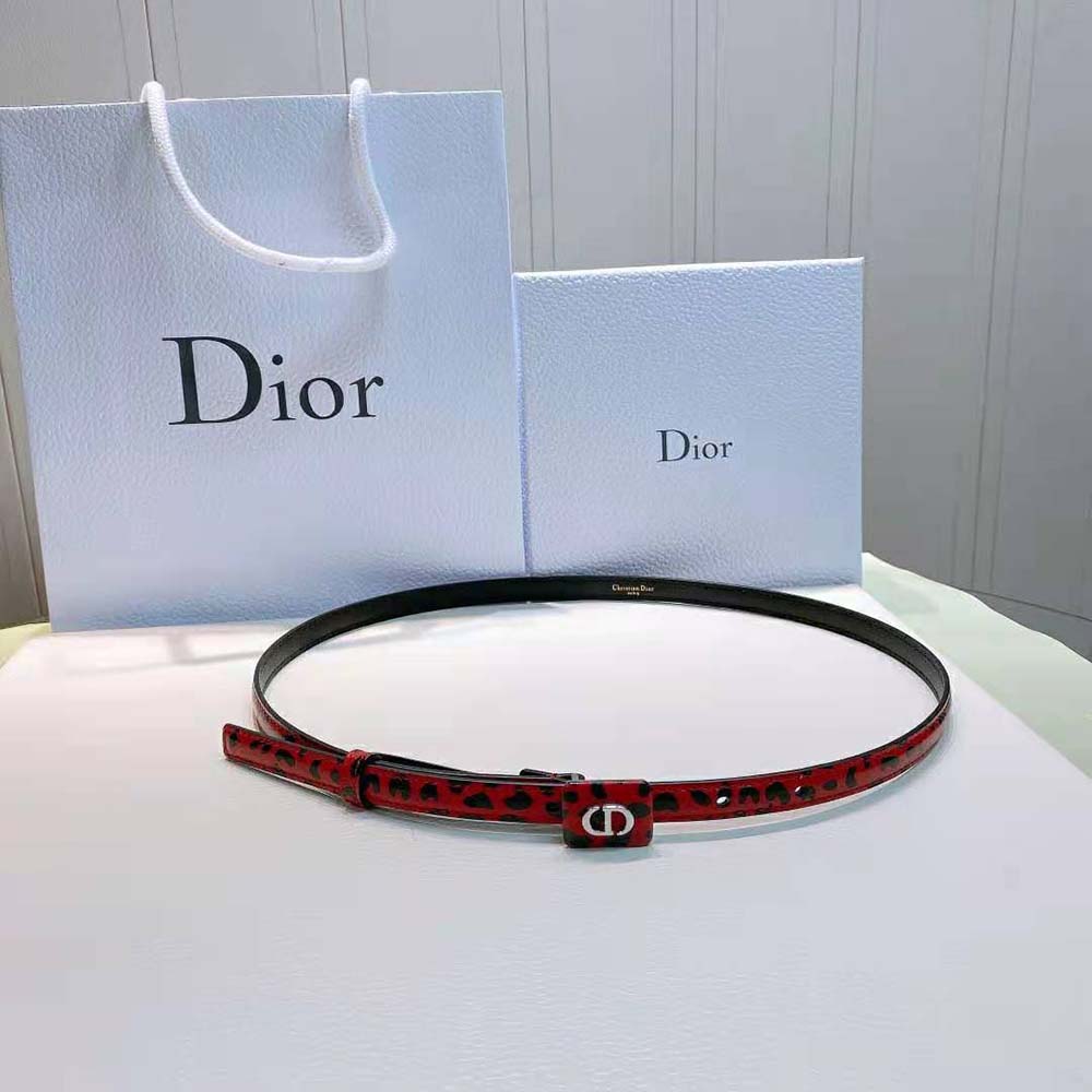 Dior Women Bobby Belt Fuchsia and Black worn with stylish outfit