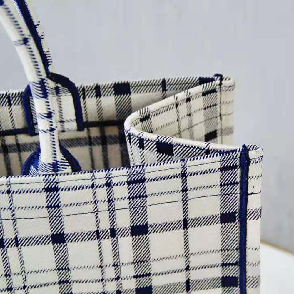 Dior Women Book Tote Blue Check’n’Dior Embroidery - image 7