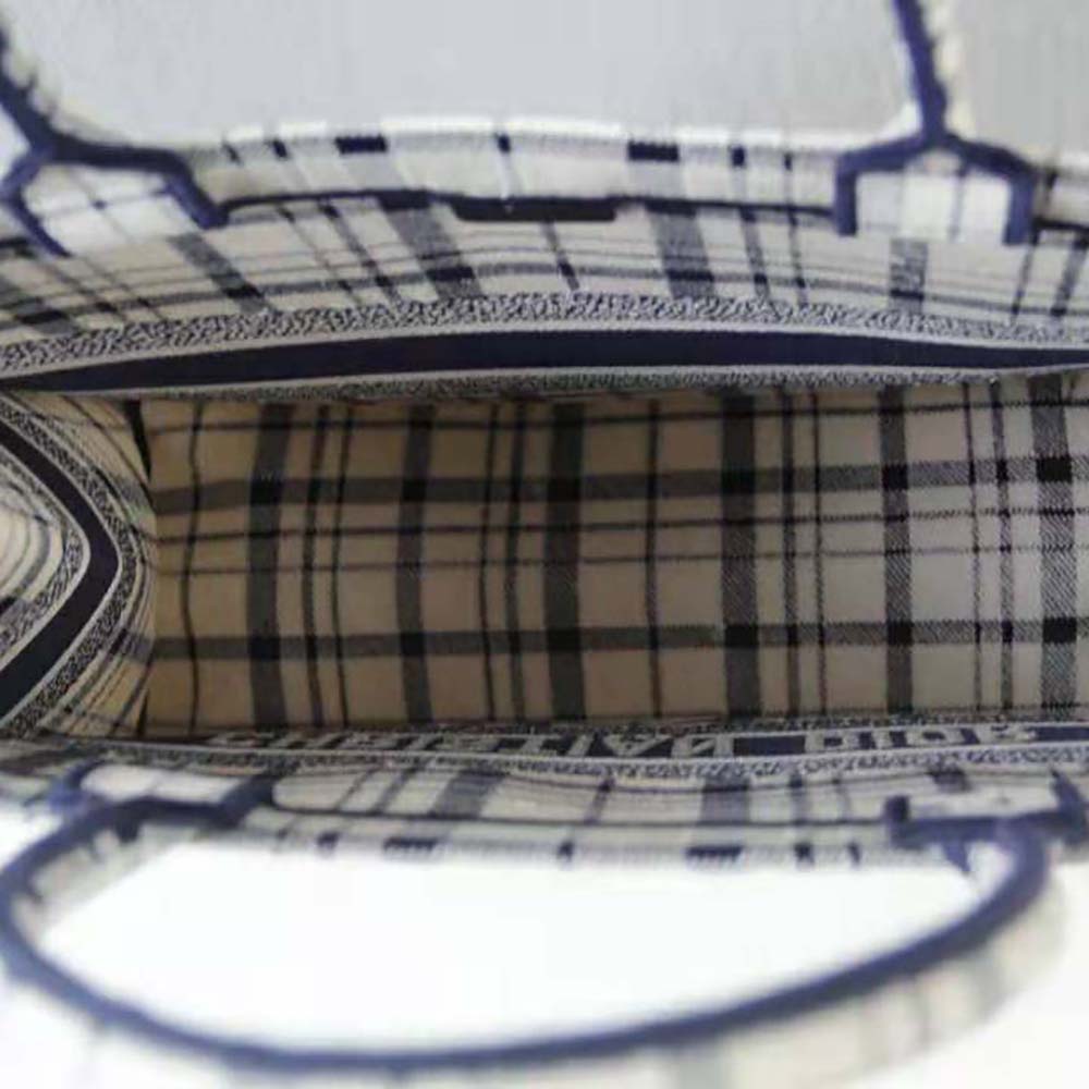 Dior Women Book Tote Blue Check’n’Dior Embroidery - image 5