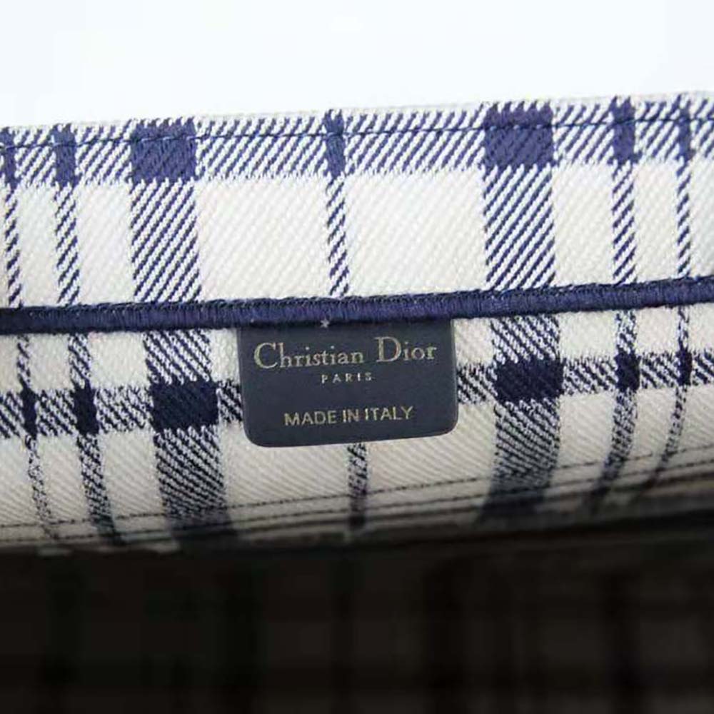 Dior Women Book Tote Blue Check’n’Dior Embroidery - image 9