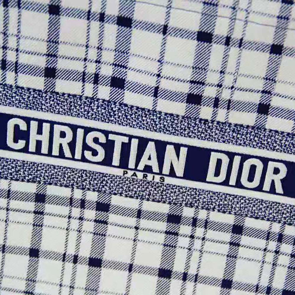 Dior Women Book Tote Blue Check’n’Dior Embroidery - image 8