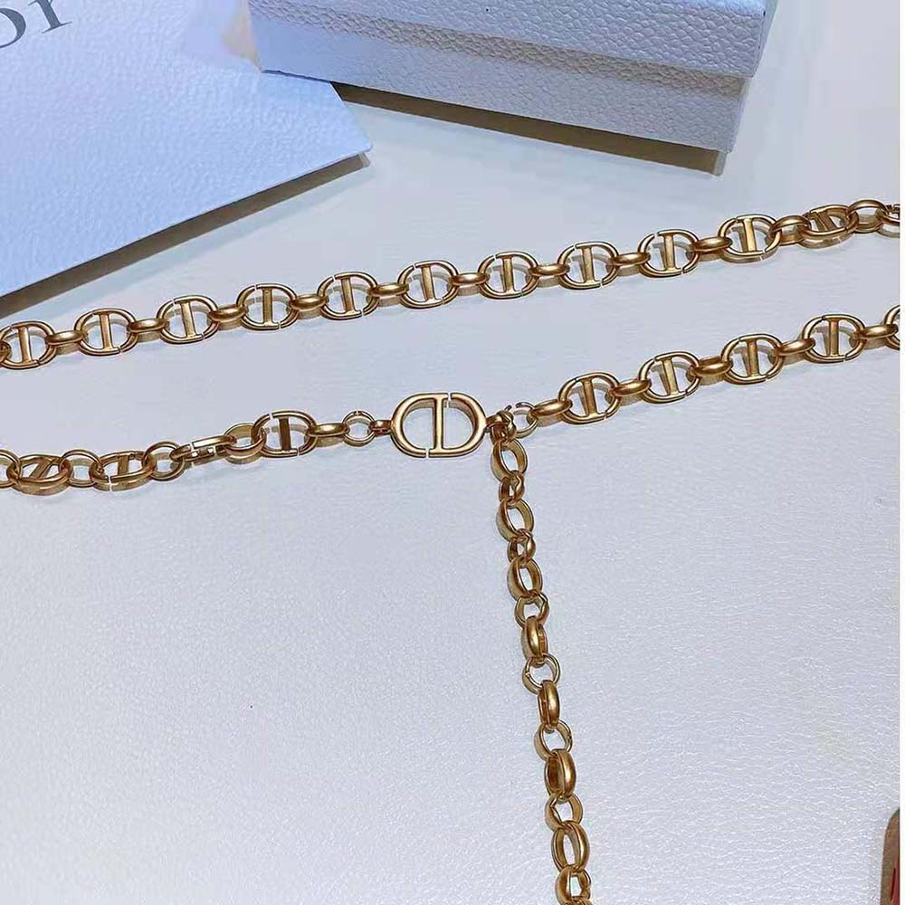 Dior Women Caro Chain Belt Shiny Gold-Finish Metal-10 MM - image 5