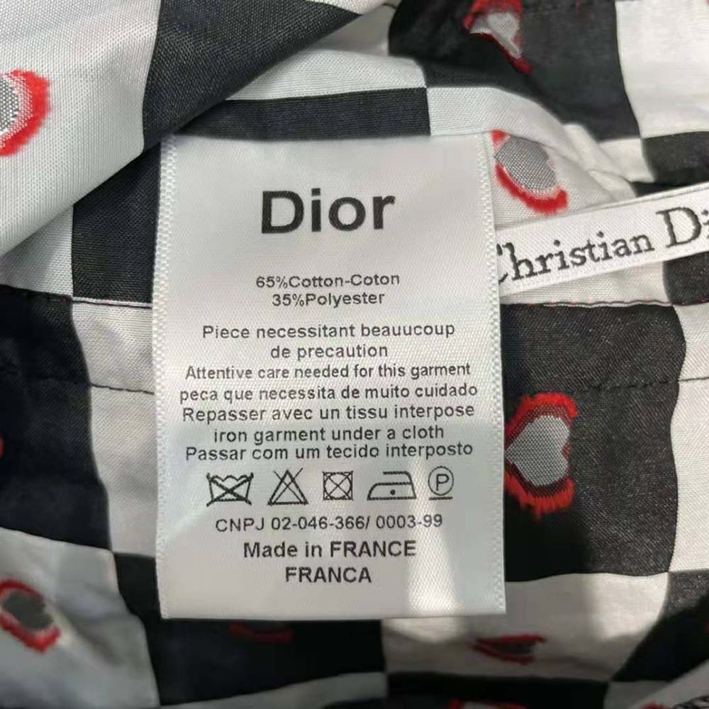 Dior Women Dioramour Shorts Black White and Red D-Chess Heart Technical Taffeta Jacquard - image 10